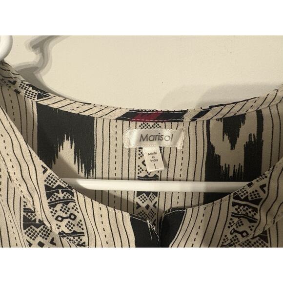 Women’s Tribal Print Short Sleeve Top Size L Boho Geometric Blouse Casual Shirt - Picture 5 of 5